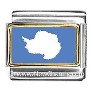  Antarctica Photo Flag Italian Charm Bracelet Jewelry Link 
