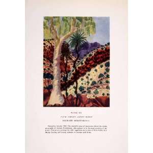 1952 Color Print Richard Moketarinja Art Palm Tree Valley James Range 
