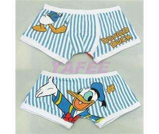 Mens Cartoon Donald Duck Shorts Underwear Boxer Briefs  