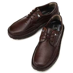 Mens Leather Formal Dress Casual Lace Up Sneakers Brown Shoes  
