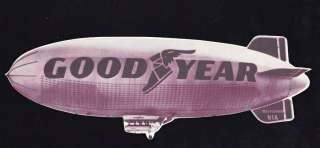GOODYEAR BLIMP ZEPPELIN AIRSHIP VINTAGE GRAPHIC ADVERTISING CUT OUT 
