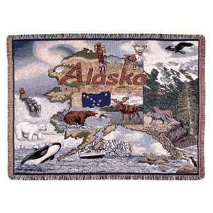  State of Alaska Tapestry Throw Blanket 50 x 60