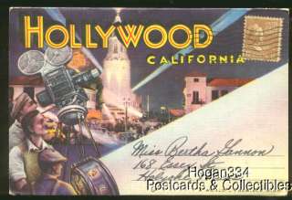 Vintage Hollywood California Souvenir Postcrd Folder  