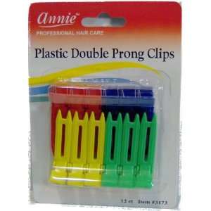  color plastic double prong clips hair clips roller clips 