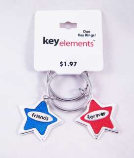 12 Brand New Sets Of Wholesale Friends Forever Star Keychains NWT 