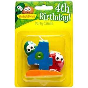  Veggie Tales Number 4 Birthday Candle