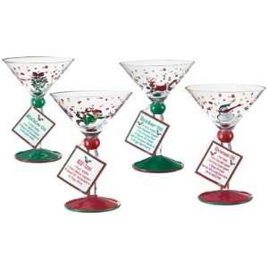  Holiday Martini Glasses Set of 4 by Holiday, Christmas 
