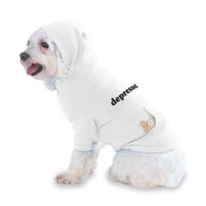 com depressed Hooded (Hoody) T Shirt with pocket for your Dog or Cat 