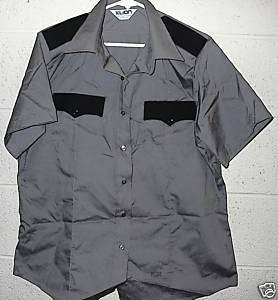 Security Guard/Police Shirts Gray Short Sleeve size 20  