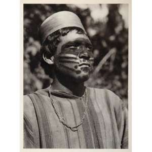  1931 Motilone Indian Boy Face Paint Rio Negro Colombia 