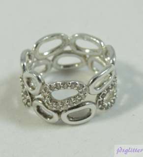 PANDORA Circle of Friends Clear & Champagne CZ Ring size 7 #190834CZ 