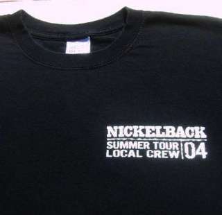 NICKELBACK 2004 tour LOCAL CREW Large T SHIRT concert  