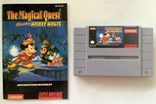  Quest Starring Mickey Mouse Super Nintendo MANUAL + GAME SNES WORKS