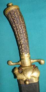 Early 19t C Austro Hungarian Hunting Knife Dagger Sword  