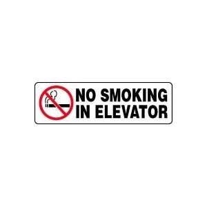 Labels NO SMOKING IN ELEVATOR (W/GRAPHIC) Adhesive Dura Vinyl   Each 3 
