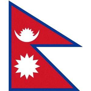 Nepal Flag Clear Acrylic Fridge Magnet 2.75 inches x 2 inches