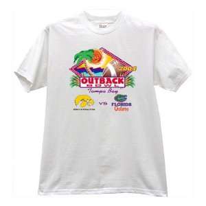   Gators White 2004 Outback Bowl T shirt 