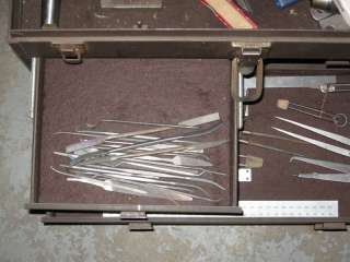 Kennedy tool box, Starrett, Lufkin, Mitutoyo tools.  