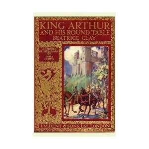King Arthur and his Round Table 28x42 Giclee on Canvas  