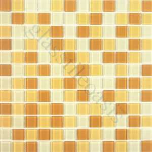  Oranges 7/8 x 7/8 Yellow Crystile Blends Glossy Glass 