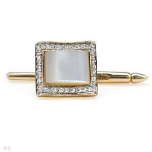 14K Yellow Gold Mother Of Pearl and 0.15 CTW Color H I SI1 SI2 Diamond 