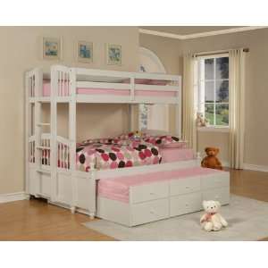  Twin/Full Size Bunk Bed with Trundle   May   Powell 
