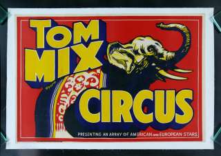   * CINEMASTERPIECES ORIGINAL ELEPHANT CIRCUS POSTER LINEN BACKED 1937