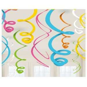  Multi Colored Swirl Decorations Kit (12 pc) Health 