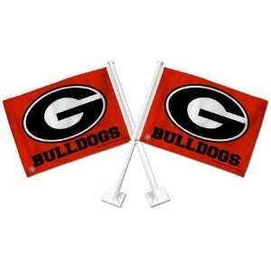   151199 Georgia Bulldogs NCAA Car Flags 2 Pack