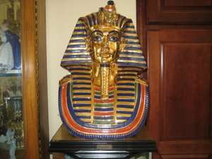 Capodimonte Tutankhamun 24K Gold Mask Bust Limited Ed  