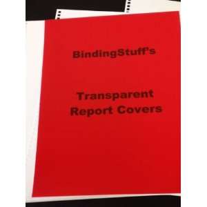  Red Transparent Cover Sheets   Box of 100   8 /2 x 11 