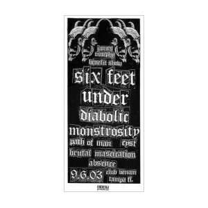  SIX FEET UNDER   Limited Edition Concert Poster   by Print 