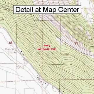  USGS Topographic Quadrangle Map   Dairy, Oregon (Folded 