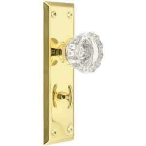   Privacy Mortise Lock Set with Fluted Glass Knobs.