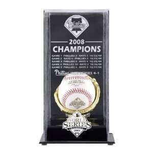 2008 Philadelphia Phillies World Series Champs Display Case with World 