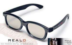 REAL D 3D Polarizer 3 D Glasses Plastic Frame 5 Pair  