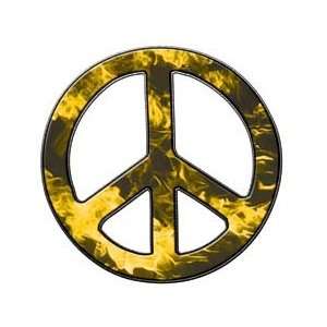   Peace Decal in Inferno Yellow   12 h   View Thru 