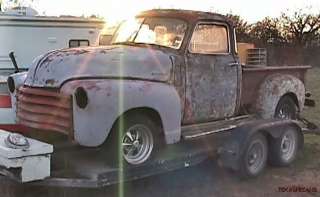   1950 CHEVROLET 5 WINDOW PICKUP PROJECT TRUCK or RAT HOT ROD, NO TITLE