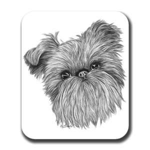  Brussels Griffon Face Dog Art Mouse Pad 