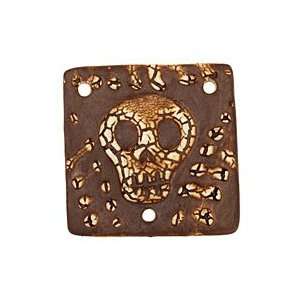   Crackle Skully Square Connector 40mm Findings Arts, Crafts & Sewing