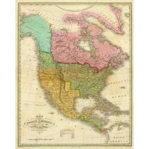 Map of North America Including All The Recent Geographical Discoveries 