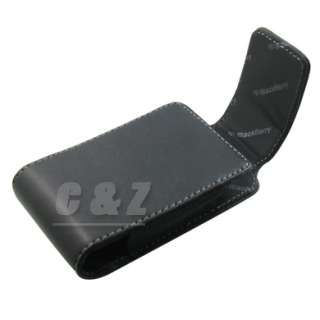 Leather Case Belt Clip Pouch Fo BlackBerry Torch 9800 d  