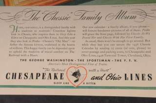 Vtg 1937 Chesapeake & Ohio RR Ad   Chessie Family Album  