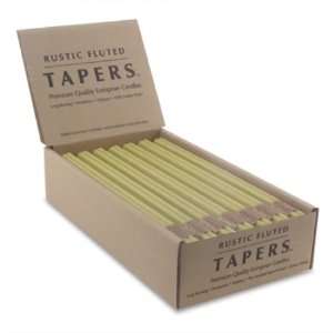   Candles   Rustic Fluted Tapers   21pc Box 12in Wheat