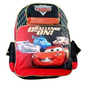  Disney Cars Large 15 Backpack   The Challenge Is On 