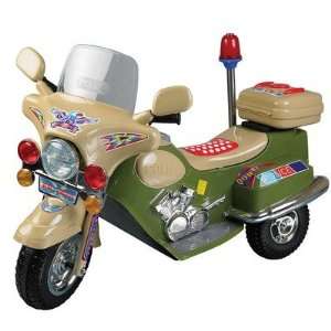   80 KB1058 Police Cruiser Battery Operated Bike in Green Toys & Games