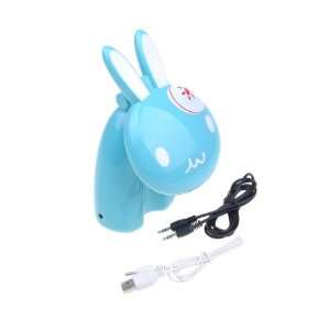 Lovely Music Rabbit Speaker with Energy Saving USB LED Light Lamp Blue