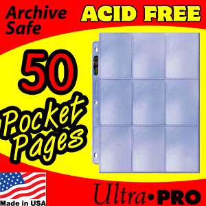 POCKET PAGES ULTRA PRO SILVER CARD STORAGE   50    