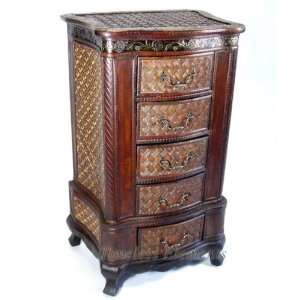 Rattan Wicker Wood Bedside Chest Table Nightstand  Kitchen 