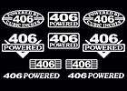 10 DECAL SET 406 CI V8 POWERED ENGINE STICKERS EMBLEMS SBC .030 400 